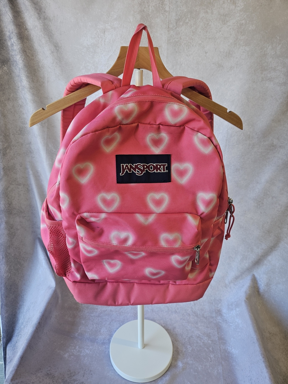 JanSport Kids Pink Heart Backpack